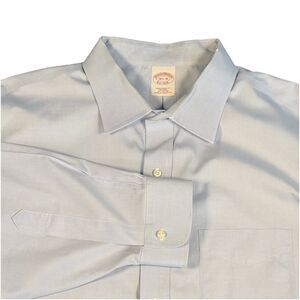 Brooks Brothers Men's Dress Shirt‎ 18.5x36 Traditional Fit Blue Non Iron